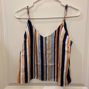 Cropped flowy tank top